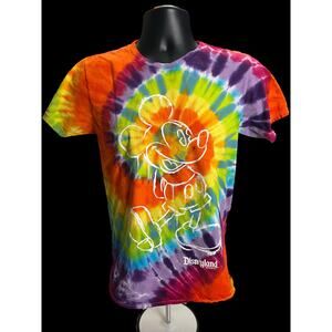 Vintage Disney Parks Mickey Mouse Tie-Dye T-Shirt - Disneyland Colorful Small